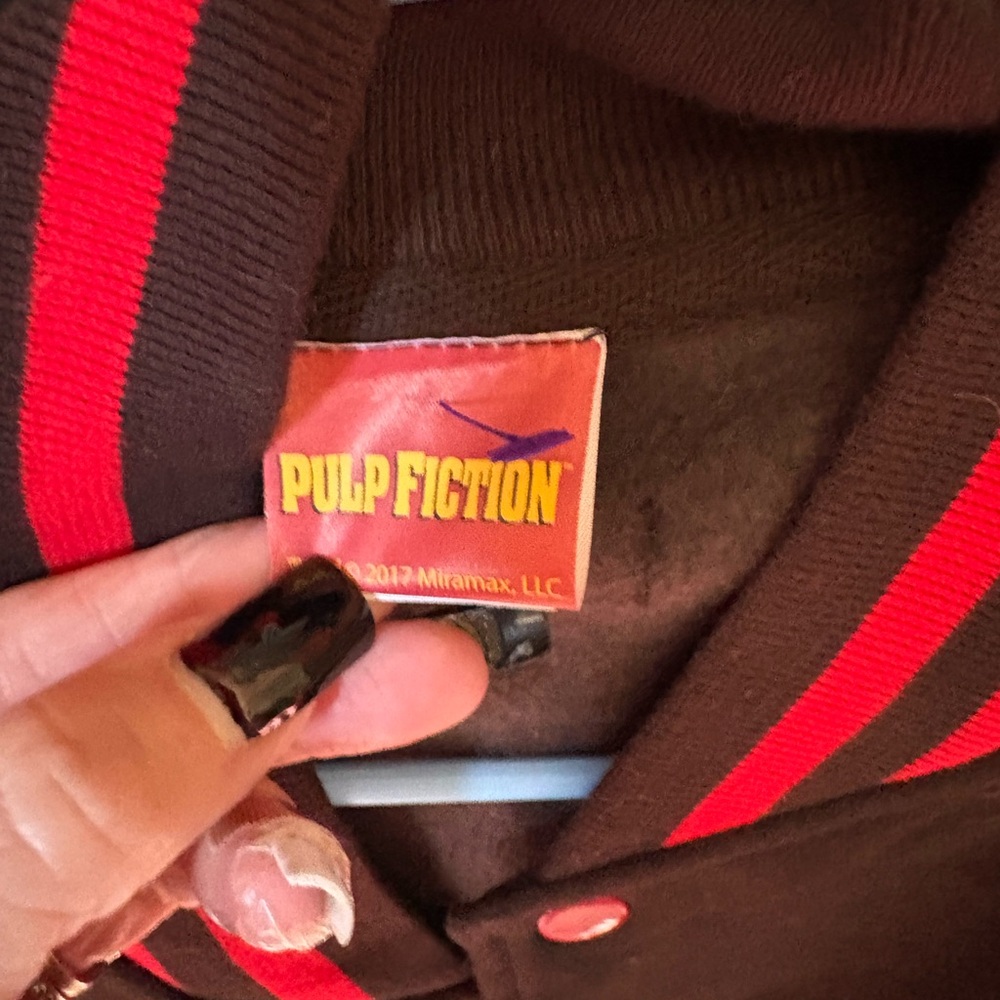 Men’s  Black and Red Varsity Jacket - Picture 2 of 5